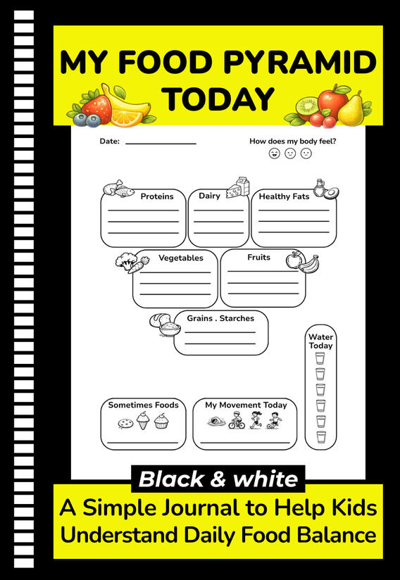 FOOD PYRAMID B&W